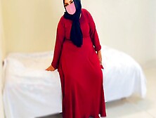 Fucking A Chubby Muslim Mother-In-Law Wearing A Red Burqa & Hijab (Part-2)