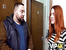 Watch Hunter Bangs Gorgeous Redhead In Public Restroom While Cuckold Watches In Vip4K
