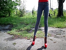 Tight Skinny Jeans,  Tights And Steel Heels