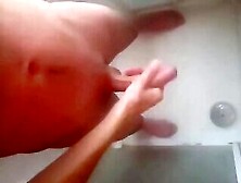 Hot Twink Boy Big Hard Cock Jerking In Shower