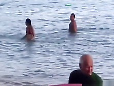 Crazy Latin Couple Fucks In Public In The Sea With Lots Of Spectators