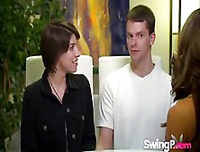 Hot Couples Fucks Hard On The Swinger Party