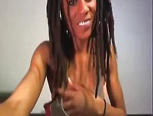 Amateur Ebony Girlfriend Teasing On The Webcam