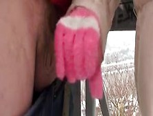 Blonde Wife Warms Stranger's Dick In The Snow