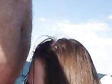 Bbw Blowing Penis At The Beach