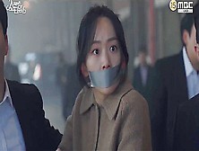 Korean Girl Gagged 03 [Silver Duct Tape]