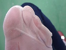 Very Stinky And Sweaty Nylon Socks After A Very Sweet Day