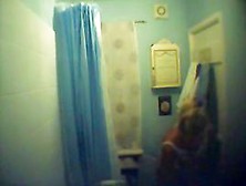 Shower Cam Caught A Nice Big Tittied Babe Today