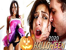Skinny Fairy Princess Destroyed On Halloween - James Deen & Sara Luvv Halloween 2020