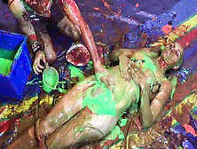 Very Naughty Sexy Girl,  Playing With Custard Pies And Messy Slime (Trailer)