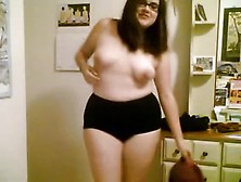Chubby Small Breasted Girl Stripping