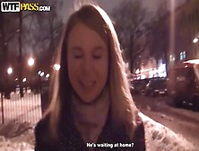 Delightful Russian Marika Is Blowing A Cock In Public
