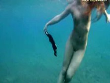 Nude Teen Girl Swims On Tenerife