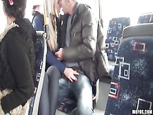 Hot Blonde,  Lindsey Olsen Is Getting Fucked In A Public Bus,  In Front Of Many People