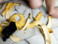 What A Hungry Ass My Slave Has,  It Needs To Be Fed Bananas! And Then Feed All This To The Slave Himself.