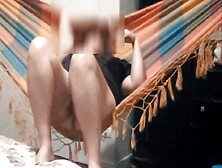 Sucking The Married Woman's Ass And Fucking Her Pussy While She Swings In The Hammock