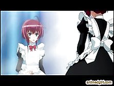 Shemale Anime Maid Self Masturbating In The Bathtub