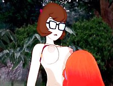 Nerdy Velma Dinkley And Red Headed Daphne Blake - Scooby Doo Lesbian Cartoon