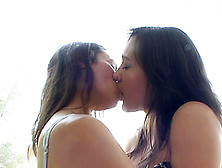 Teen Lesbians Sinn Sage And Amber Rayne Lick Each Others Pussies