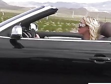 Blonde Shemale Aubrey Kate Rides Dudes Dick In The Car