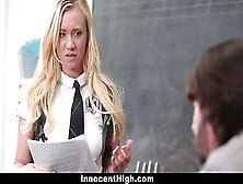 Bailey Brooke & Jack Vegas Teach Innocent Blonde Student How To Save Lives With Their Skills In A Wild Classroom Scene