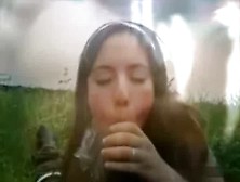 Mexican Teen Gives Blowjob Outdoors & Doggystyle