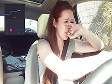 Trying Not To Cum Too Loud In The Starbucks Drive Thru!