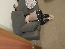 Pov Stepsister Stuck In Couch Looking For Phone Gets Fucked By Horny Stepbro Cum On Hair Cunt!