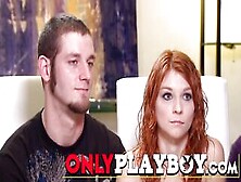 A Bunch Of Horny Swingers Are Touching And Giving Oral Sex To A Petite Ginger Babe.