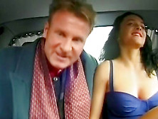Sexy German Big Natural Breast Babe Enjoys A Wild Backseat Ride On German Street