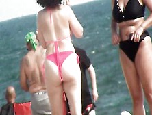 Sexy Milfs With Big Butts On The Beach