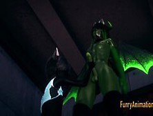 Furry Yaoi 3D - Black Cat Blowjob To Dragon