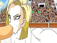 Public Blowjob At The Stadium From The Blonde Android 18 From The Cartoon Dragon B