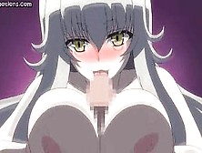 Horny Anime Girl Jerks Big Shaft