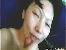 Nerdy Asian Girlfriend Loves His Cock