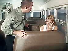 Busty Schoolgirl Screwing With Vice Principal In The Bus
