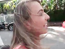 Naughty Blonde Rubbing Her Cunt In Public
