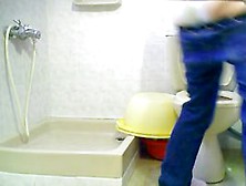 Blonde Chick Shows Her Pussy On A Hidden Toilet Camera