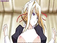 Blonde Anime In White Stockings