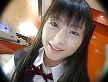 Japanese Schoolgirl In Uniform Plowed Deep In Her Hairy Slit