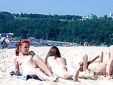 Wicked Fresh Nudist Likes Being Topless At The Beach