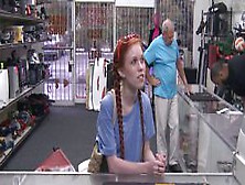 Seen 50 Times-Pigtailed Redhead Pawnee Facialized For Cash