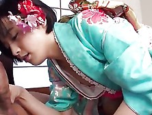 Short Haired Asian Spinner Is Getting Her First Creampie