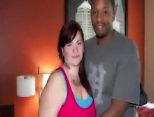 Attractive White Fat Woman Screwed By Two Blacks