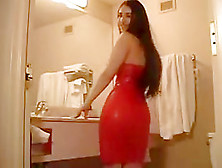 Brunette Is Posing In Hot Dress In Soft Core Porn
