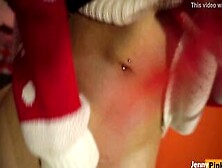 This Christmas Jenny Pink Give Sloppy Fellatio With Long Cum!