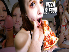Pizza Delivery Hubby Rides His Clients And Climax On Their Pizza