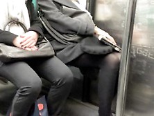 Spy Camera Footage Of Women With Nice Legs Sitting On The T