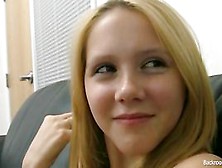Geeky Blonde Cutie In A Hardcore Ass Slamming Porn Casting