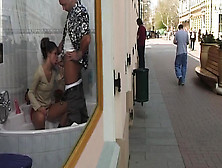 Crazy Rough Anal At Public Shopping Street